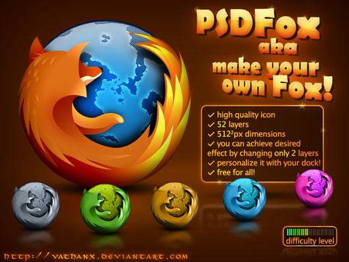 PSD Firefox アイコン