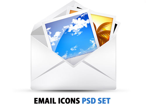 PSD の無料の電子メールのアイコンを設定