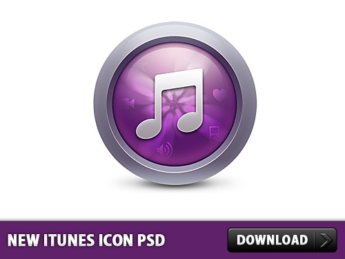 新しい iTunes のアイコン無料 psd ファイル