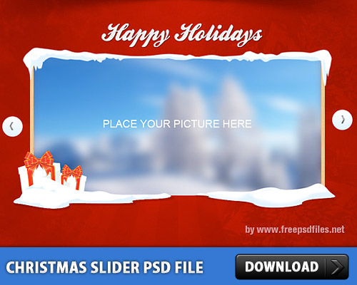 クリスマス画像スライダー無料の PSD ファイル
