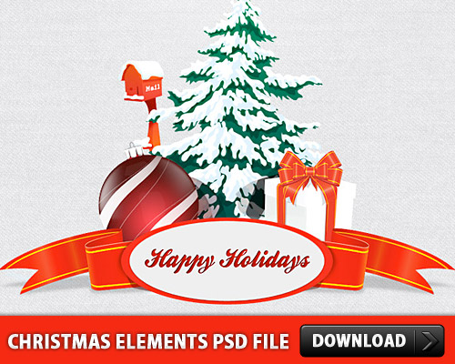 クリスマス要素 PSD ファイル