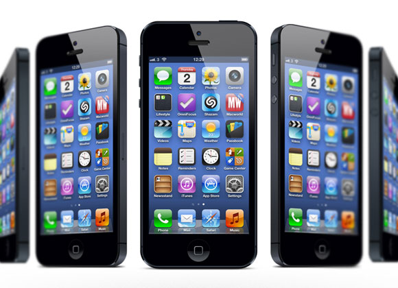 iPhone 5 PSD モックアップ - 20 角度