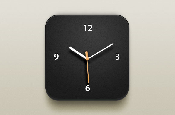 美しい時計 iOS アイコン PSD